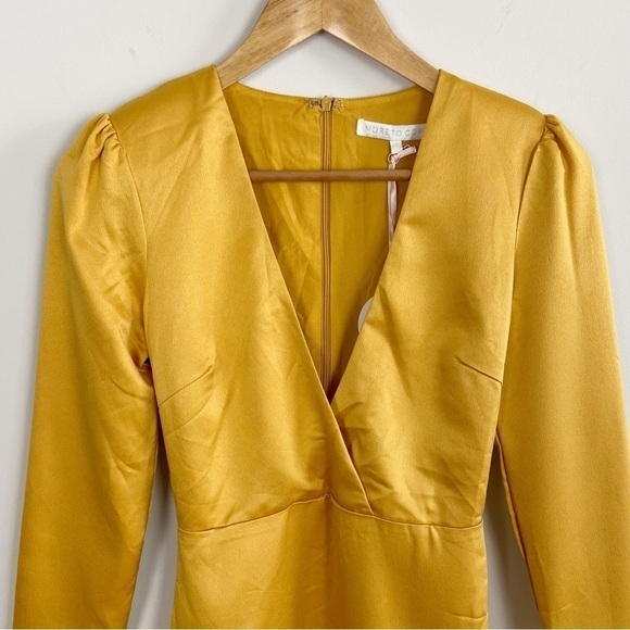 More To Come Jewel Deep V Dress in Marigold Size XXS - Picture 3 of 14